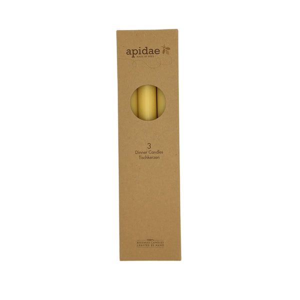 Tischkerzen aus Bienenwachs Verpackung von apidae candles