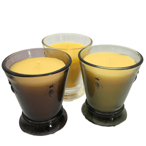 Bienenwachskerze im Glas Clear Bee