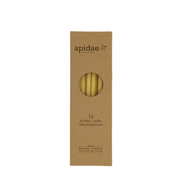 apidae candles Geburtstagskerzen aus Bienenwachs Verpackung