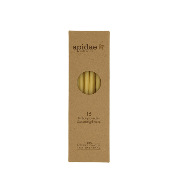 apidae candles Geburtstagskerzen aus Bienenwachs Verpackung