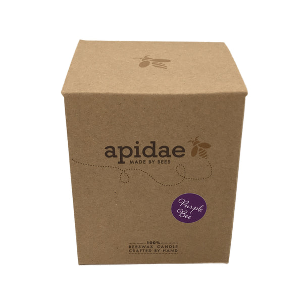 Purple Bee Bienenwachskerze Verpackung von apidae candles