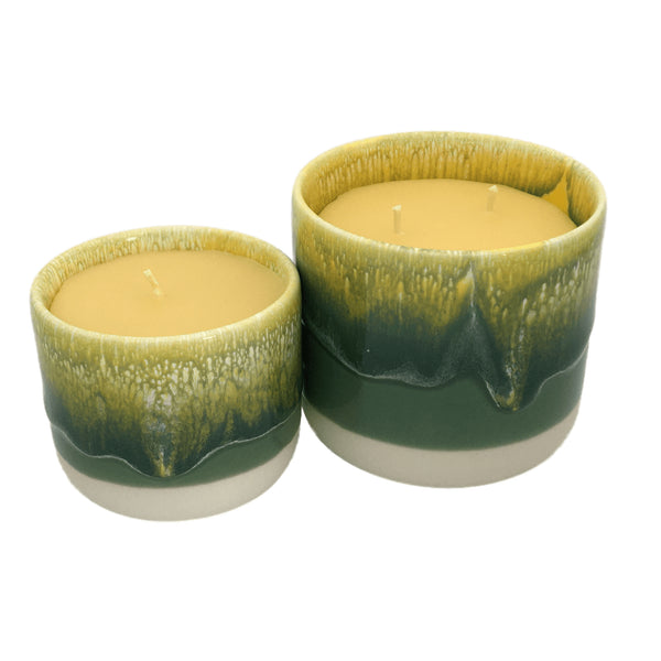 Sip Cup und Quench Cup Bienenwachskerzen in Grün