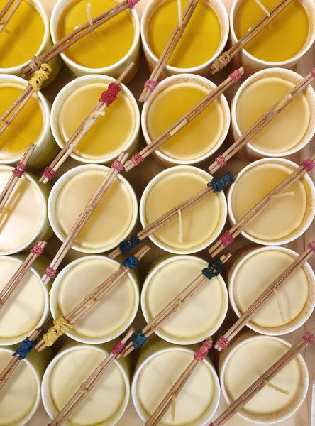 Bienenwachskerze Sip Cup Pink + Yellow