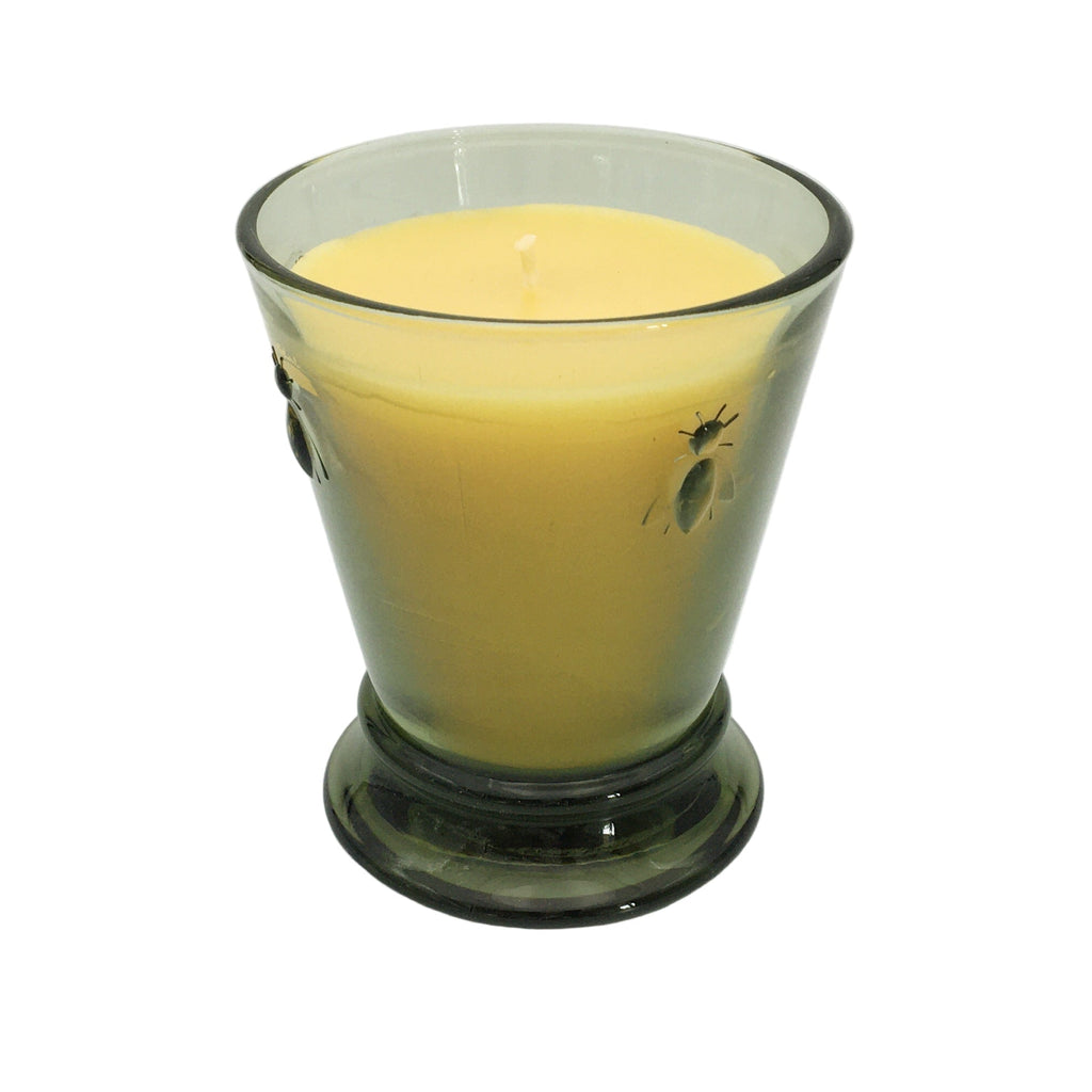 Bienenwachskerze im Glas Green Bee