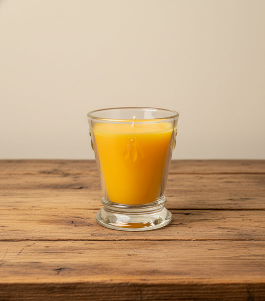 Bienenwachskerze im Glas Clear Bee
